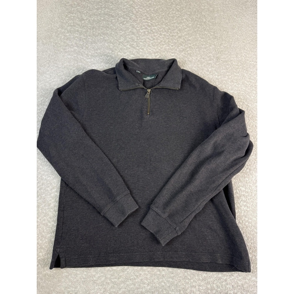 Rodd & Gunn Sweater Mens Medium Gray 100% Cotton Collared Quarter Zip Knit